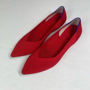 Rothy's The Point II in Lollipop Red Women's Slip On Flats Size 8
